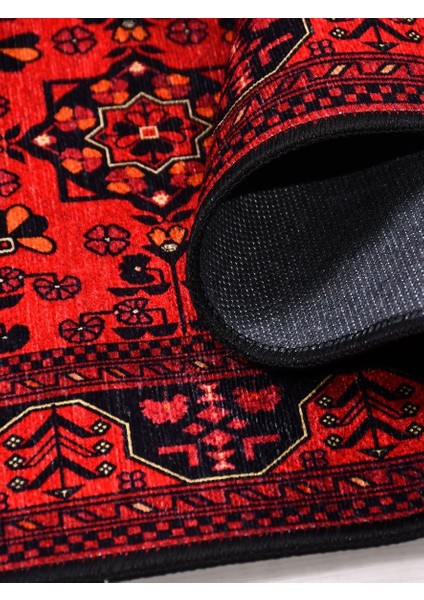 Otantik 1086 Vintage Baskı Halı Silinebilir Yıkanabilir Salon Antre Mutfak Halı Yolluk modelleri