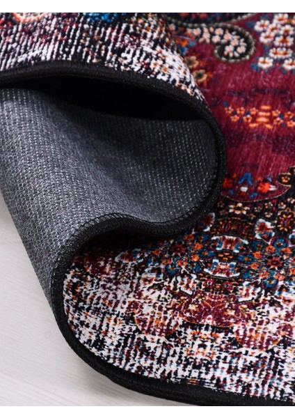 Otantik CL118 Vintage Baskı Halı Silinebilir Yıkanabilir Salon Antre Mutfak Halı Yolluk