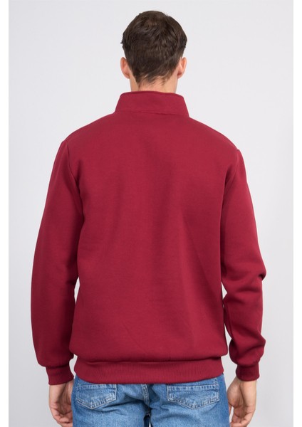 Çetinkaya Mentality 3907 3 Ip Dik Yaka Bordo Sweatshirt fırsatları