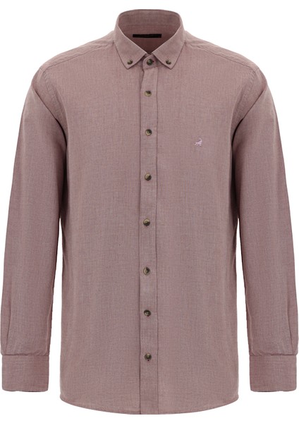 Uzun Kol Regular Fit Pamuk Düğmeli Yaka Oxford Gömlek fırsatları