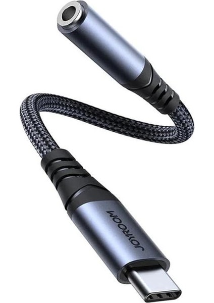 Joyroom SY-C01 Audio-Transfer Serisi Type-C - 3,5 mm Ses Adaptörü, Siyah