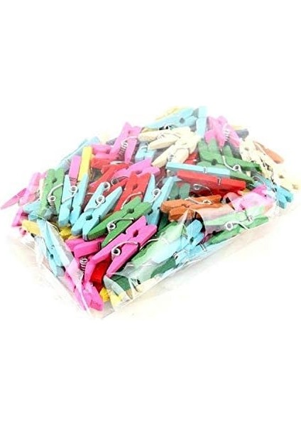 Dekoratif Fotoğraf Albüm Mini Ahşap Mandal ~100 Adet modelleri