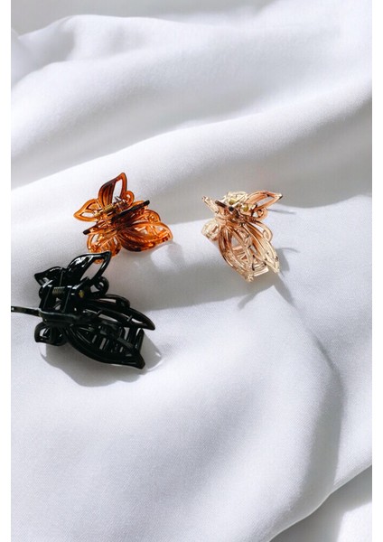 Kadın Kahverengi Tonlarında 3 Adet 4-5 cm 1. Sınıf Mandal Toka modelleri