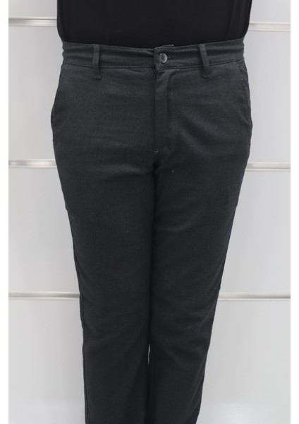 Fistan Store Erkek Haki Yeşil Desenli Normal Bel Dar Kalıp Dar Paça Kışlık Keten Pantolon fiyatları