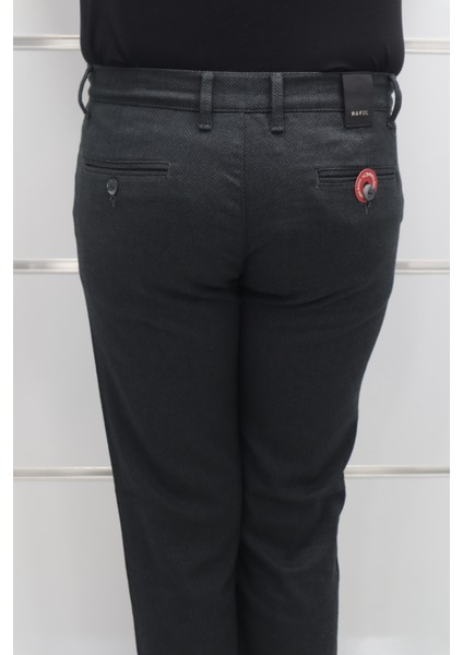 Fistan Store Erkek Haki Yeşil Desenli Normal Bel Dar Kalıp Dar Paça Kışlık Keten Pantolon indirimleri