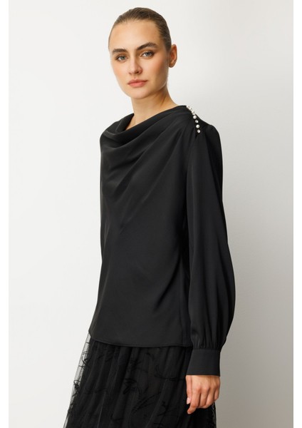 Ekol Degaje Yaka Saten Bluz fiyatları