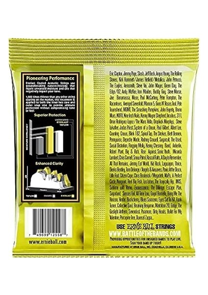 Ball Everlast Hafif Kaplamalı 80/20 Bronz Akustik Gitar Telleri, Ölçü 11-52 modelleri