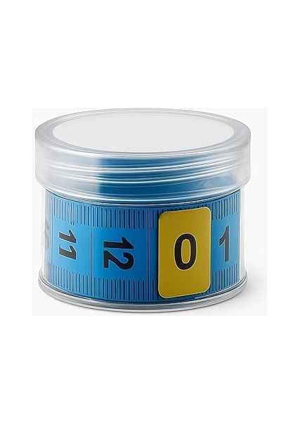 150 cm Mezura – Esnek Dikiş ve Terzi Ölçüm Şeridi, Plastik Kutulu, Çift Taraflı Santim ve Inç Gösterimli, Yumuşak ve Dayanıklı (Renk Stok Durumuna Göre Gönderilir)