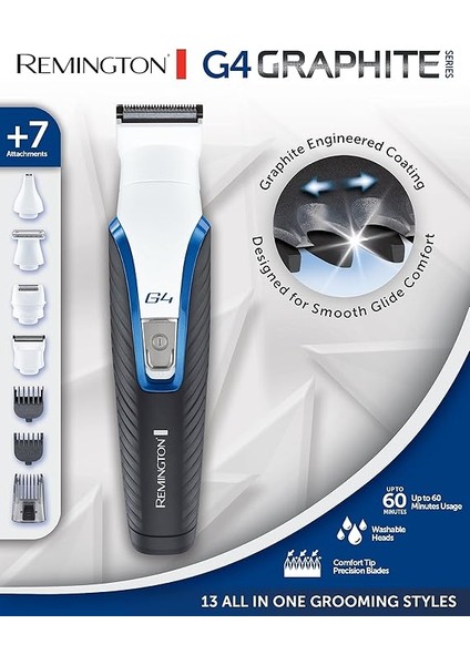 G4 Erkek Bakım Kiti, Dahili 7 Başlık / Tarak, Kablolu / Kablosuz Kullanım, Sakal Düzeltici, Saç Kesme Makinesi, Vücut, Kulak ve Burun Kılı Düzeltici PG4000 fiyatları