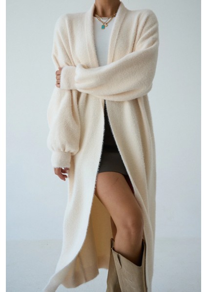 Kadın Şal Yaka Dokulu Balon Kol Uzun Salaş Hırka fırsatları