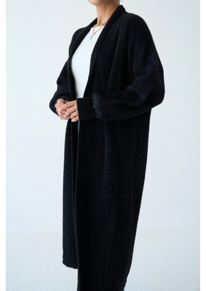 Kadın Şal Yaka Dokulu Balon Kol Uzun Salaş Hırka fiyatları