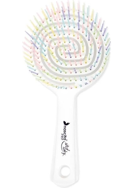 Pro Üç Boyutlu Oval Saç Fırçası - 05 Beyaz