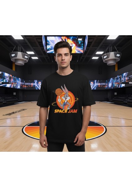 Orbit Dunker Oversize Unisex T-Shirt Siyah %100 Pamuklu Özel Tasarım Baskı fiyatları