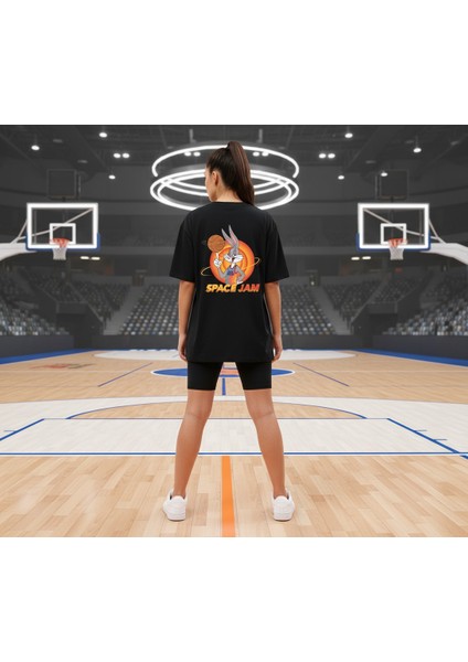 Orbit Dunker Oversize Unisex T-Shirt Siyah %100 Pamuklu Özel Tasarım Baskı indirimleri