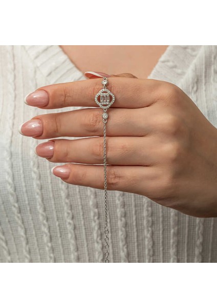 Gümüş Yonca Baget Taşlı Kadın Bileklik fiyatları