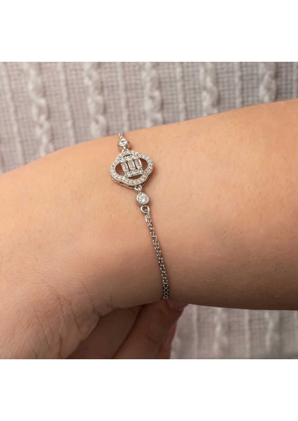 Gümüş Yonca Baget Taşlı Kadın Bileklik fırsatları