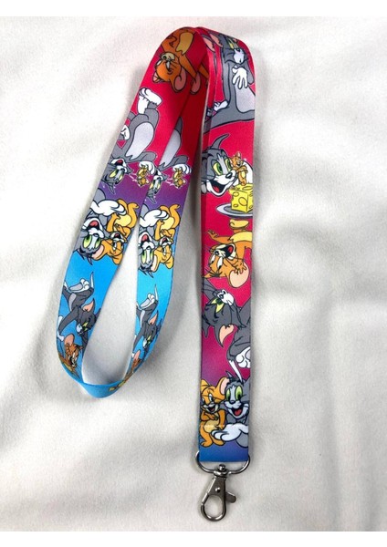 Tom & Jerry Mavi Kırmızı Boyun Askısı