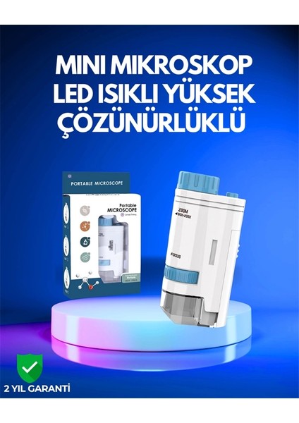 Pmma Optik Lensli Kompakt Taşınabilir Mikroskop