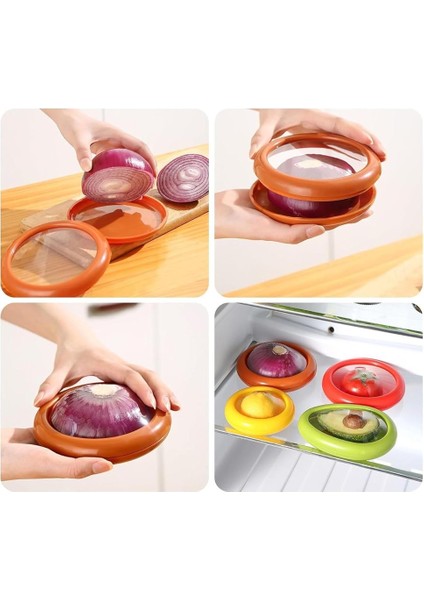 Nabunaga 4 Parça Gıda ve Meyve Saklama Kabı Avokado Koruyucu ve Domates, Limon Saklama Kabı fiyatları