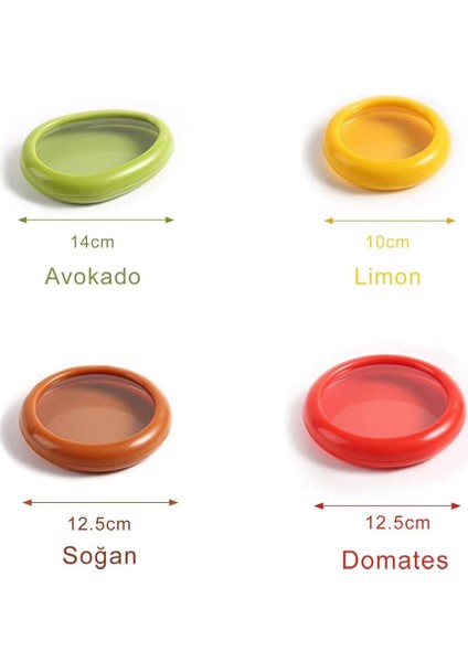 Nabunaga 4 Parça Gıda ve Meyve Saklama Kabı Avokado Koruyucu ve Domates, Limon Saklama Kabı fırsatları