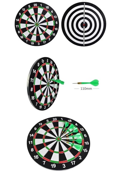 Tahtası Seti 15 Inç Büyük Orta Boy Çift Taraflı Dart Tahtası Oyun Seti modelleri