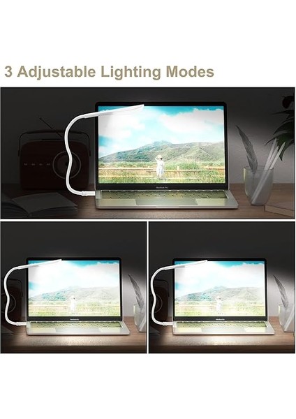 USB Lamba, Kısılabilir USB Işık, 2,8W Esnek Klavye Işığı, Pc Bilgisayar Için, 14 LED Inci, 3 Kademeli Ayarlanabilir Parlaklık, Açma/kapama Dokunmatik Şalteri, D10 USB LED (Beyaz) fırsatları