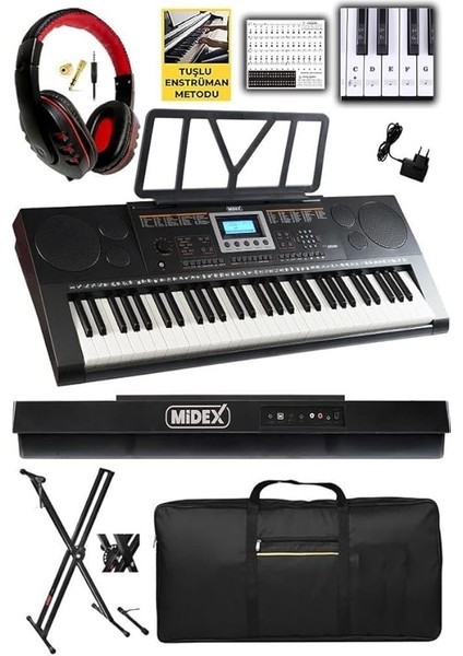 PS-3500KS Tuş Hassasiyetli 61 Tuşlu Org (Stand Çanta Kulaklık Notalık Adaptör)