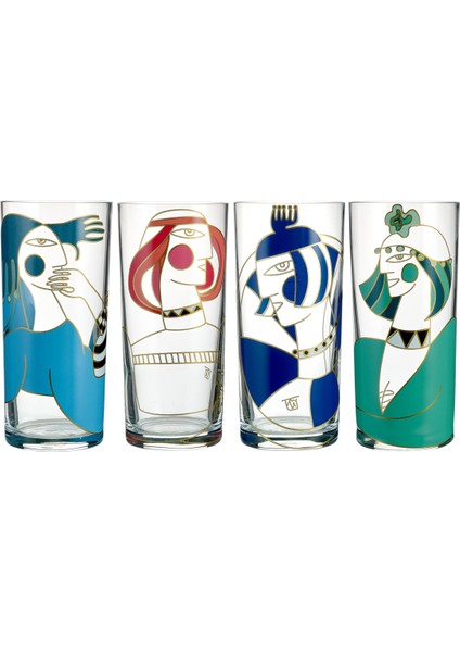 Umut Karaman Umay Rakı Bardağı Seti 4'lü 1 Adet
