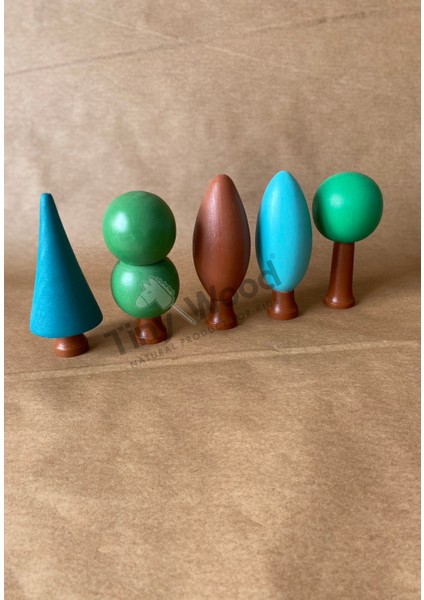 Ahşap Waldorf Orman Seti - 5'li Ağaç Seti fiyatları