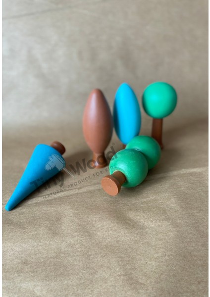 Ahşap Waldorf Orman Seti - 5'li Ağaç Seti fırsatları