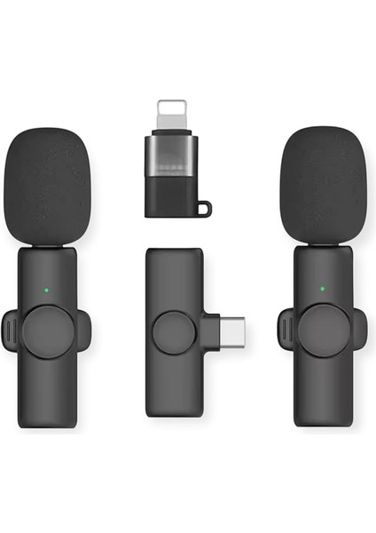 Yaka Mikrofonları 2li For Type-C For Iphone Tüm Modeller Video Kaydı, Podcast, Röportajlar, Youtube, Tiktok ve Vlog Için Mini Mikrofon