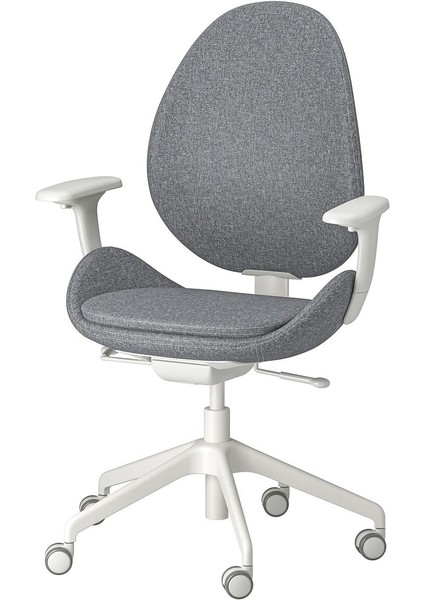 Çalışma sandalyesi, gunnared orta gri-beyaz