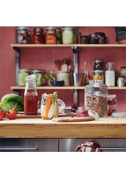 Kapaklı cam şişe, cam, 1 lt fırsatları