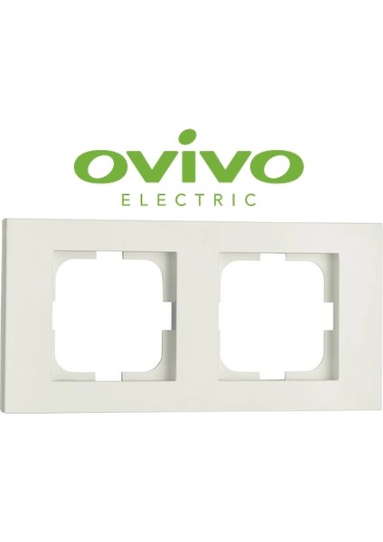 Beyaz Ikili Çerçeve Grano - Priz ve Anahtar Için Uyumlu Çerçeve fiyatları