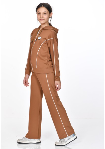 Liora Kapüşonlu Kız Çocuk Eşofman Takımı Kahverengi fiyatları