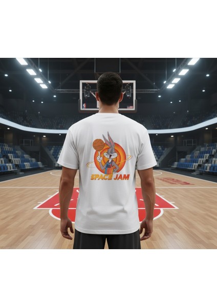 Orbit Dunker Oversize Unisex T-Shirt Beyaz %100 Pamuklu Özel Tasarım Baskı fiyatları