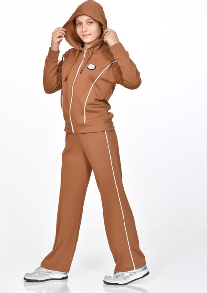 Liora Kapüşonlu Kız Çocuk Eşofman Takımı Kahverengi fırsatları