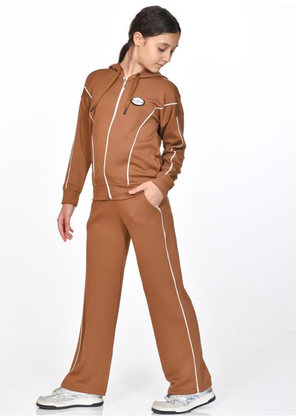 Liora Kapüşonlu Kız Çocuk Eşofman Takımı Kahverengi indirimleri