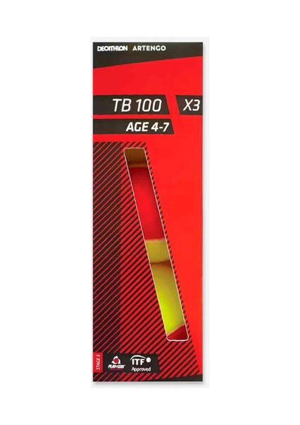 Tenis Topu - 3 adet - Kırmızı - TB100