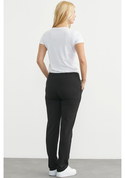 Taş Detaylı Cepli Eşofman Altı - Siyah fırsatları