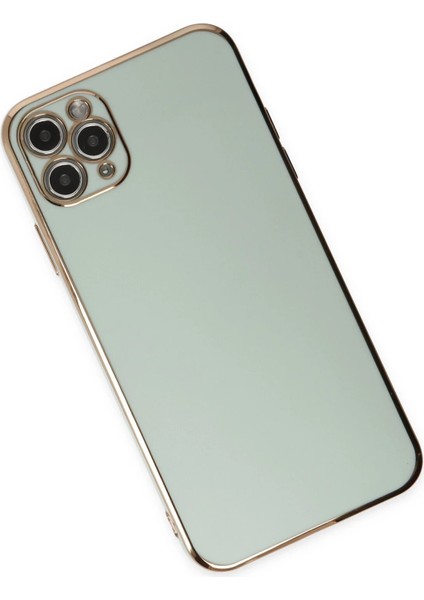 Apple iPhone 11 Pro Max Kılıf Volet Silikon - Açık Yeşil