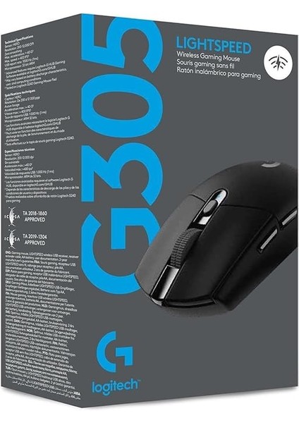 G G305 Lıghtspeed Kablosuz Oyuncu Mouse, 12.000 Dpı Hero Sensör, 6 Programlanabilir Tuş, 1 Ms Bildirim Hızı, 99 gr Ağırlık, 250 Saat Pil Ömrü, Siyah fiyatları