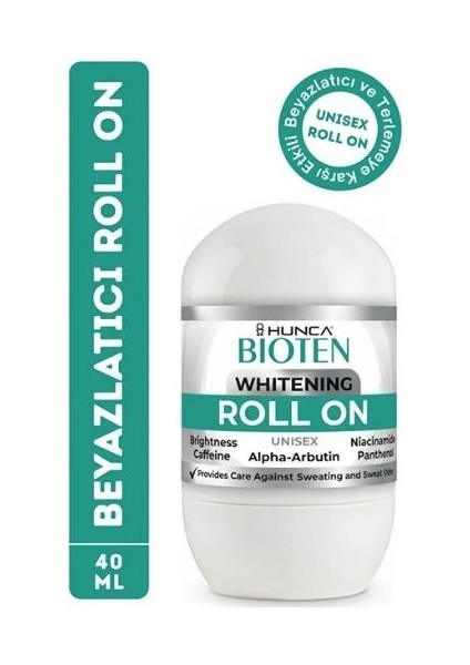 Bioten Ter Önleyici - Beyazlatıcı Unisex Roll-On 40 ml