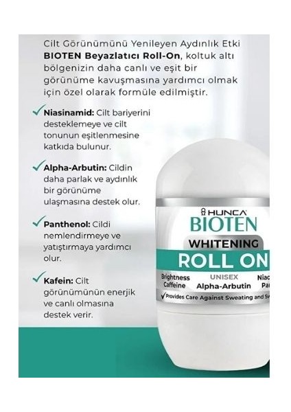 Bioten Ter Önleyici - Beyazlatıcı Unisex Roll-On 40 ml fiyatları