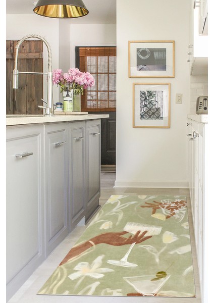 Crowban Home Yeni Desen Yıkanabilir Kaymaz Tabanlı Bohem Tarz Dijital Baskı Salon Halısı, Yumuşak Dokulu Lüks Halı Modeli ve 100 x 150 Haki Renk Dikdörtgen Halı modelleri