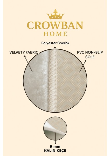 Crowban Home Yeni Desen Yıkanabilir Kaymaz Tabanlı Bohem Tarz Dijital Baskı Salon Halısı, Yumuşak Dokulu Lüks Halı Modeli ve 100 x 150 Haki Renk Dikdörtgen Halı indirimleri