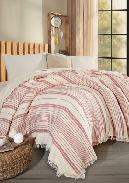 Çizgili, Çift Kişilik 4 Kat Müslin Yatak Örtüsü, Koltuk Örtüsü, Battaniye, Tv Battaniyesi fiyatları