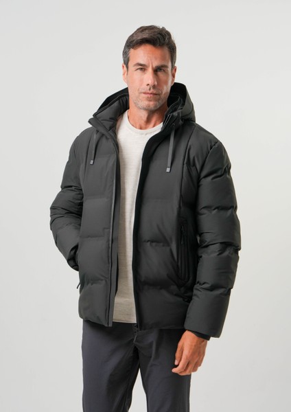 Jordan Erkek Mont Kapüşonlu Su Itici Rüzgar Geçirmez Reflektör Detaylı Erkek Mont