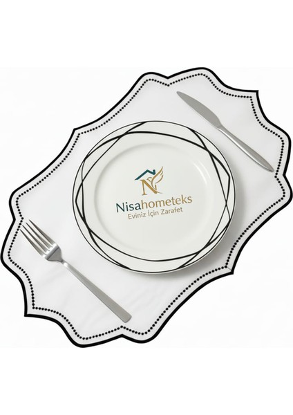 6 Adet Nakışlı Keten Amerikan Servis - Keten Supla modelleri