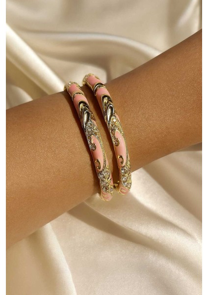 Pembe Renkli Mineli Kelepçe